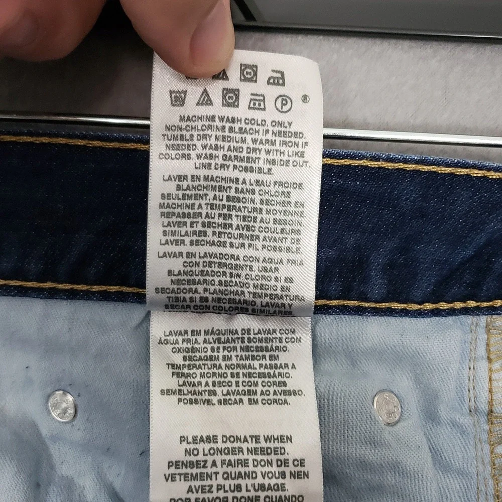 Levi's 559 Relaxed Straight Fit Jeans 100% Cotton Dark Wash Denim Size 42x32‎